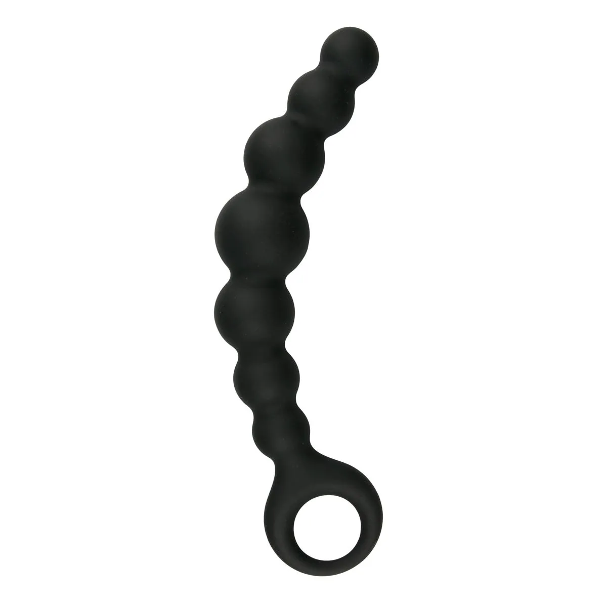 Easytoys Anal Collection Zwarte anale plug met kralen (1 stuk)