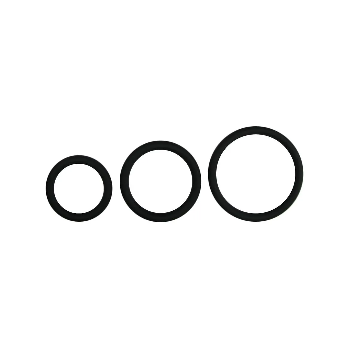Easytoys Men Only Cockring set - drie maten - zwart (1 stuk)