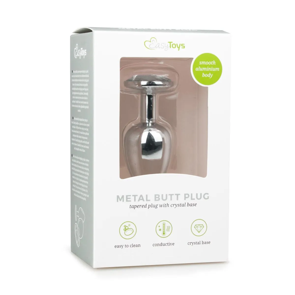 Easytoys Anal Collection Metalen buttplug met transparante diamant (1 stuk) - image 3