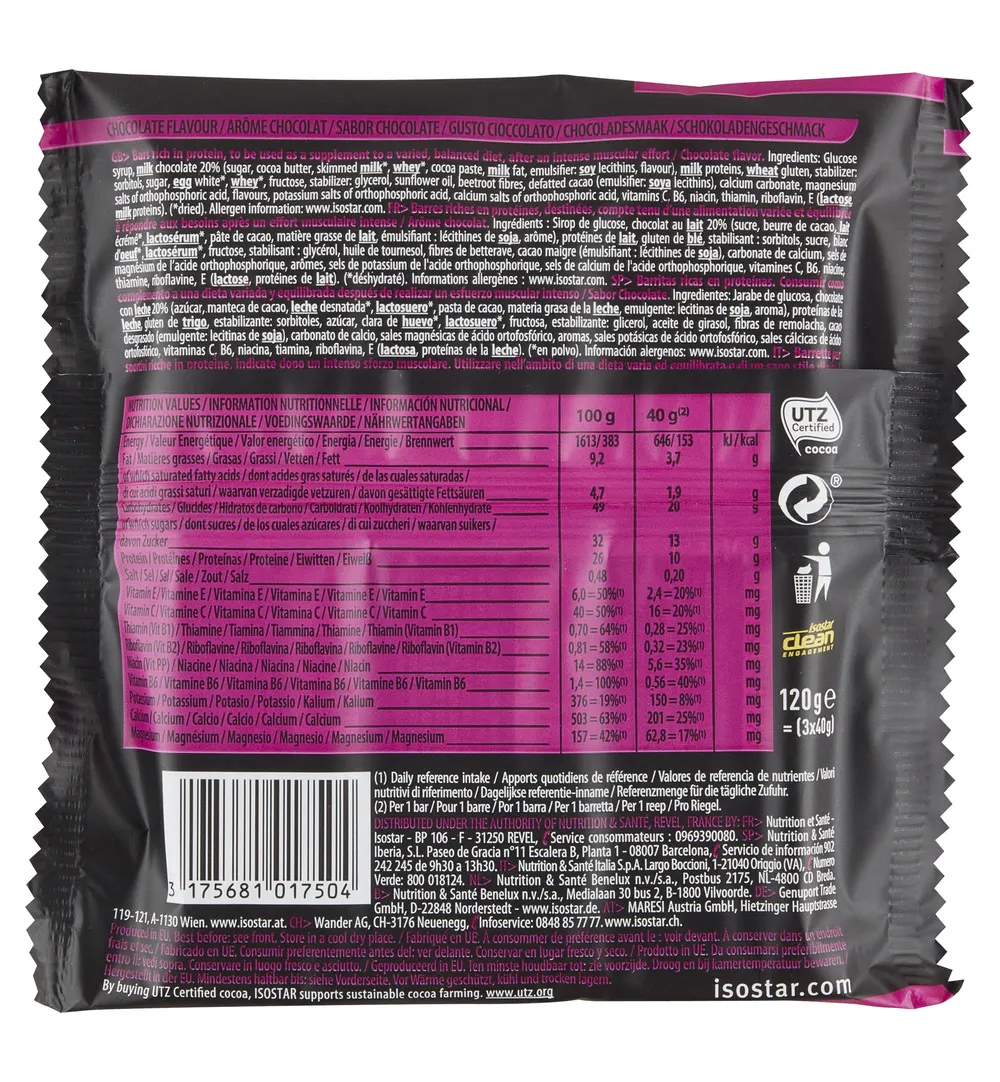 Isostar Reload Sport Bar (3 X 40 gr)