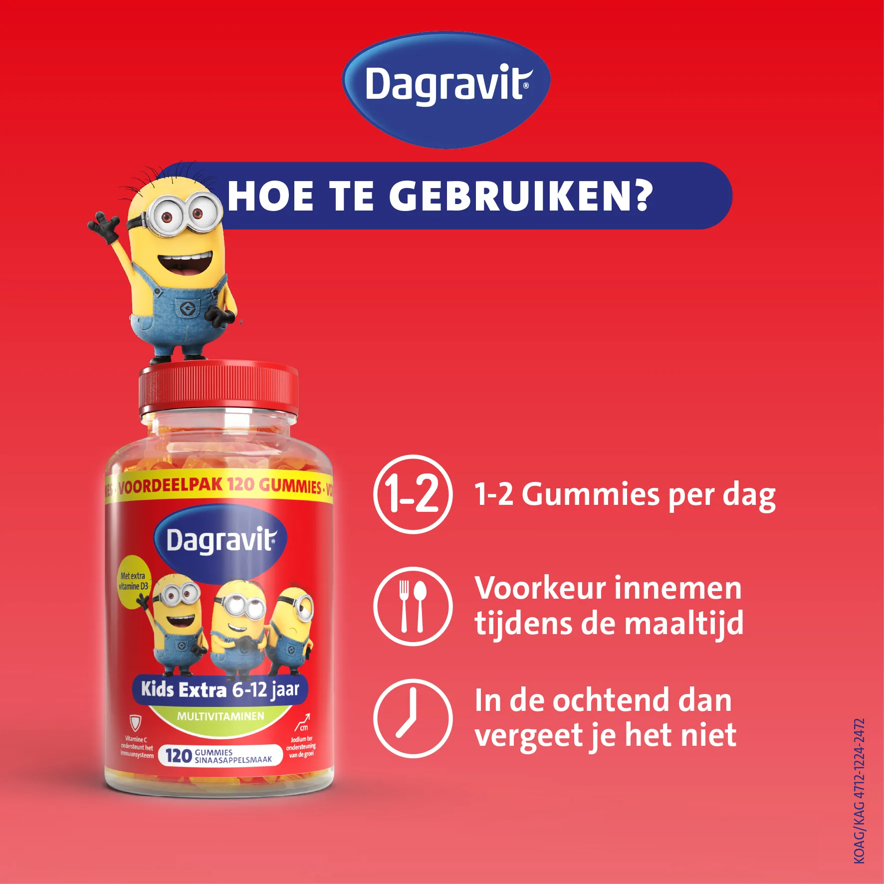 Dagravit Kids Multi 6-12 Jaar Vitaminions Gummies (120 gummies) - image 4