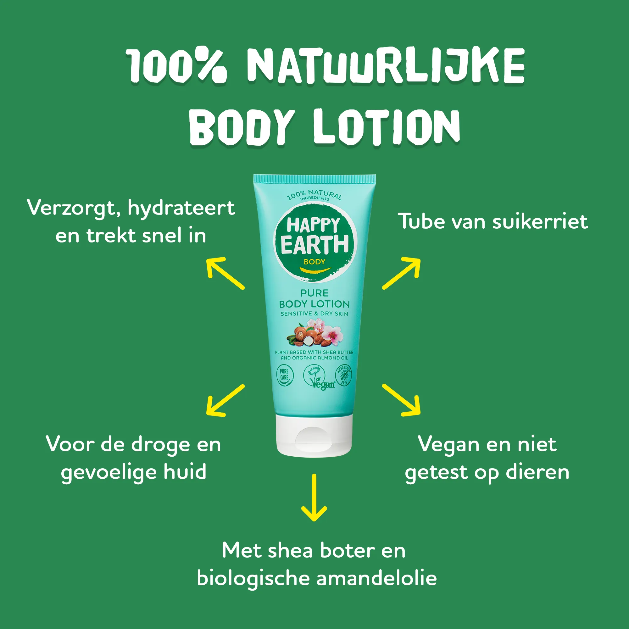 Happy Earth Bodylotion Zacht (200 ml) - image 2