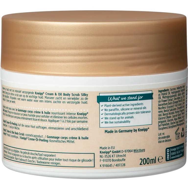 Kneipp Cream & oil body scrub silky secret (200 ml)