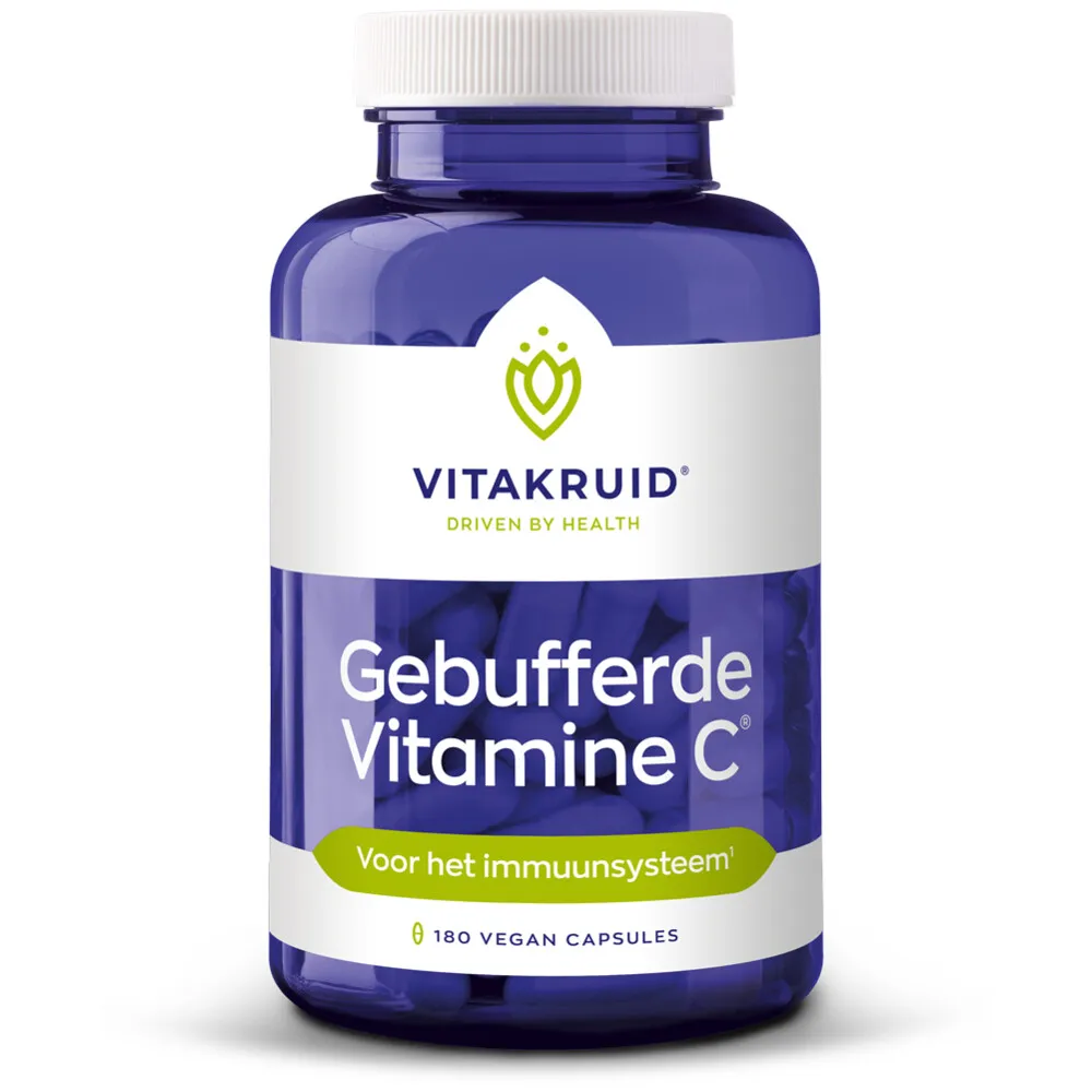 Vitakruid Gebufferde Vitamine C (180 vega capsules)