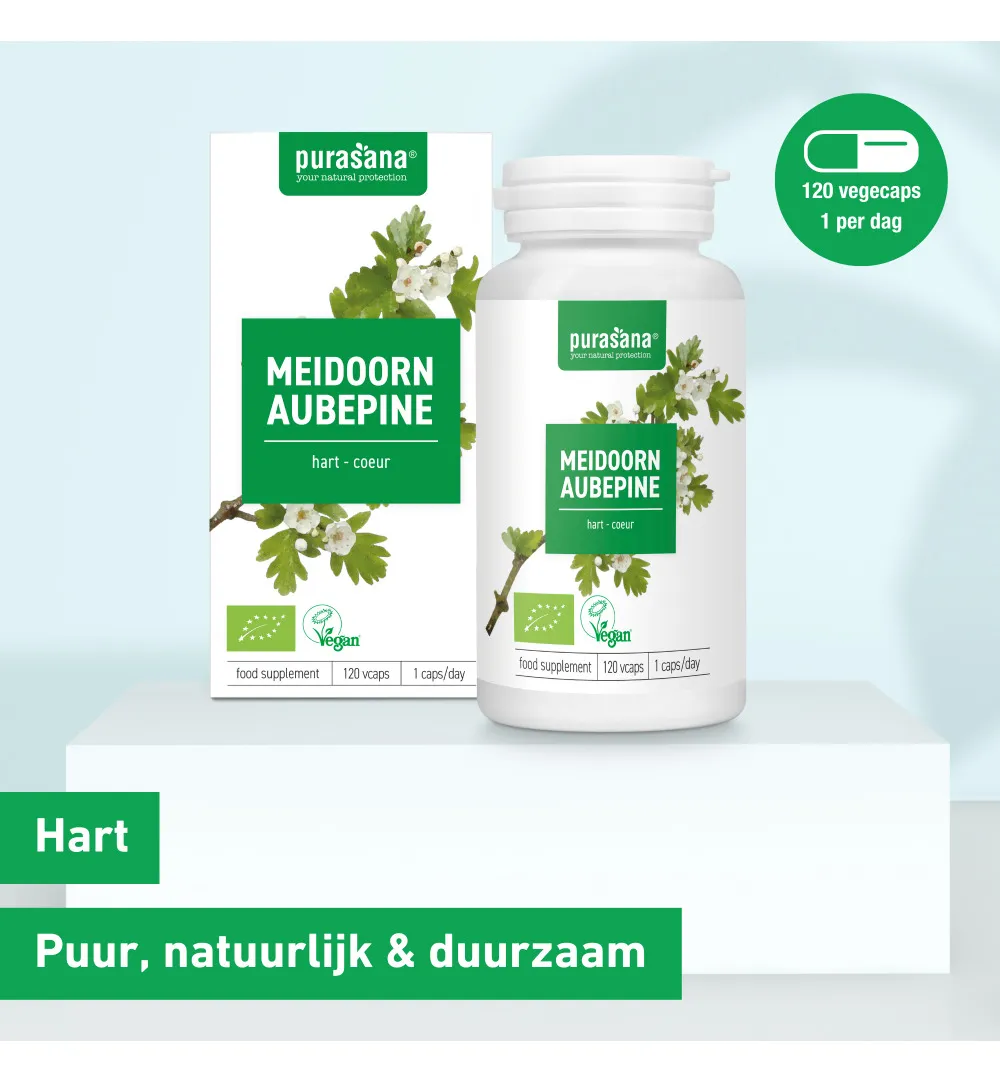 Purasana Meidoorn/Aubepine Vegan Bio (120 vega capsules) - image 6