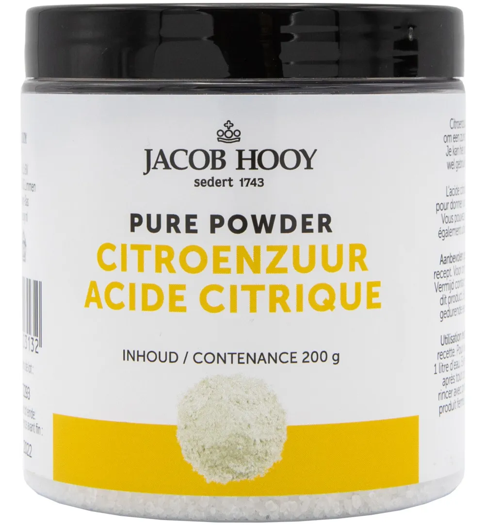 Jacob Hooy Citroenzuur Pot (200 gr)