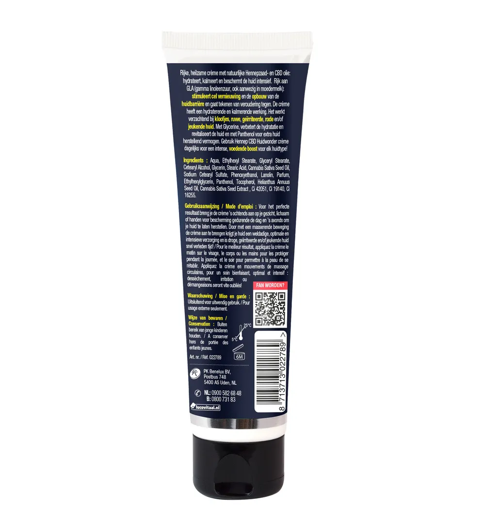Lucovitaal CBD Hennep Wonder Crème (100 ml)