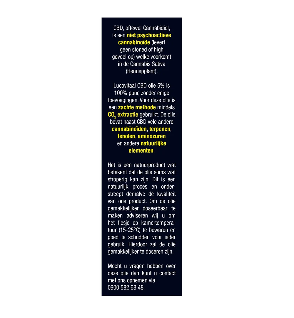 Lucovitaal CBD Olie 5% (30 ml) - image 4