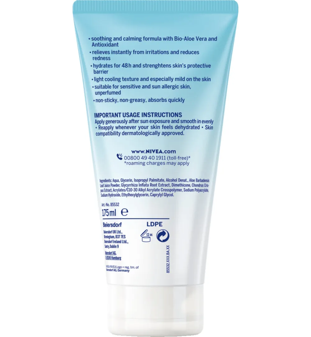 Nivea Sun Aftersun Sensitive Cremegel (175 ml)