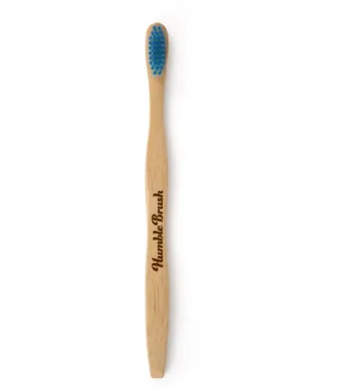 The Humble Co. Tandenborstel bamboe medium blauw (1 stuk)