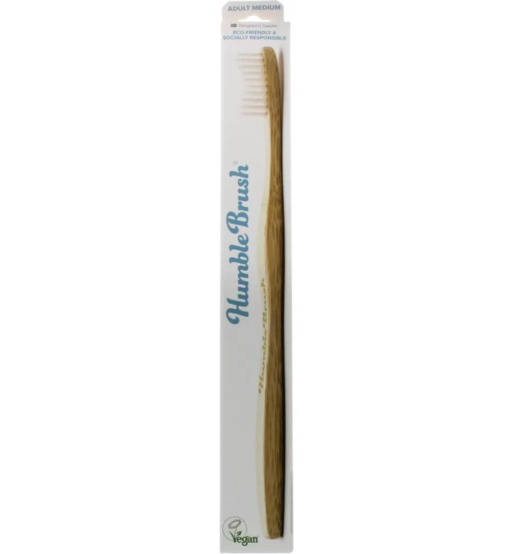 The Humble Co Tandenborstel bamboe medium wit (1 stuk) - image 4
