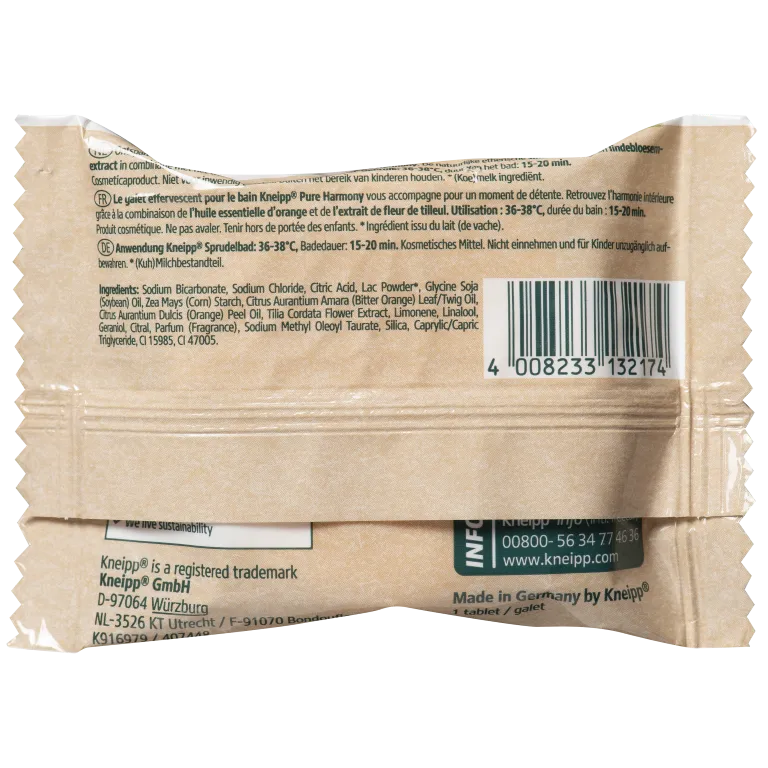Kneipp Badbruistablet oranje lindebloesem (80 gr)