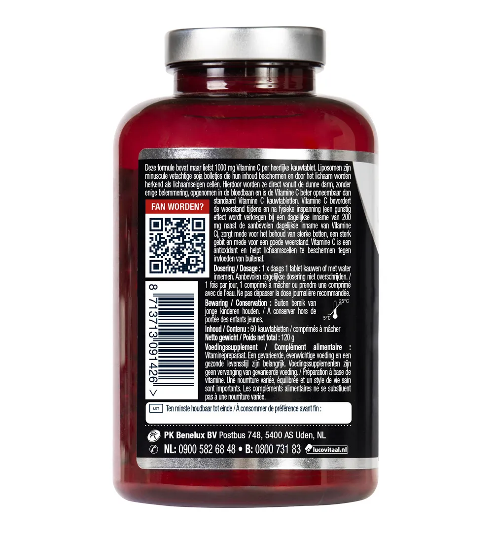 Lucovitaal Vitamine C 1000mg Liposomaal (60 kauwtabletten) - image 3