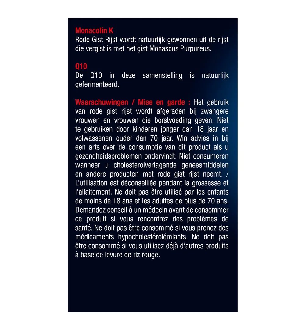 Lucovitaal Rode Gist RIjst & Co-Enzym Q10 (90 tabletjes) - image 5