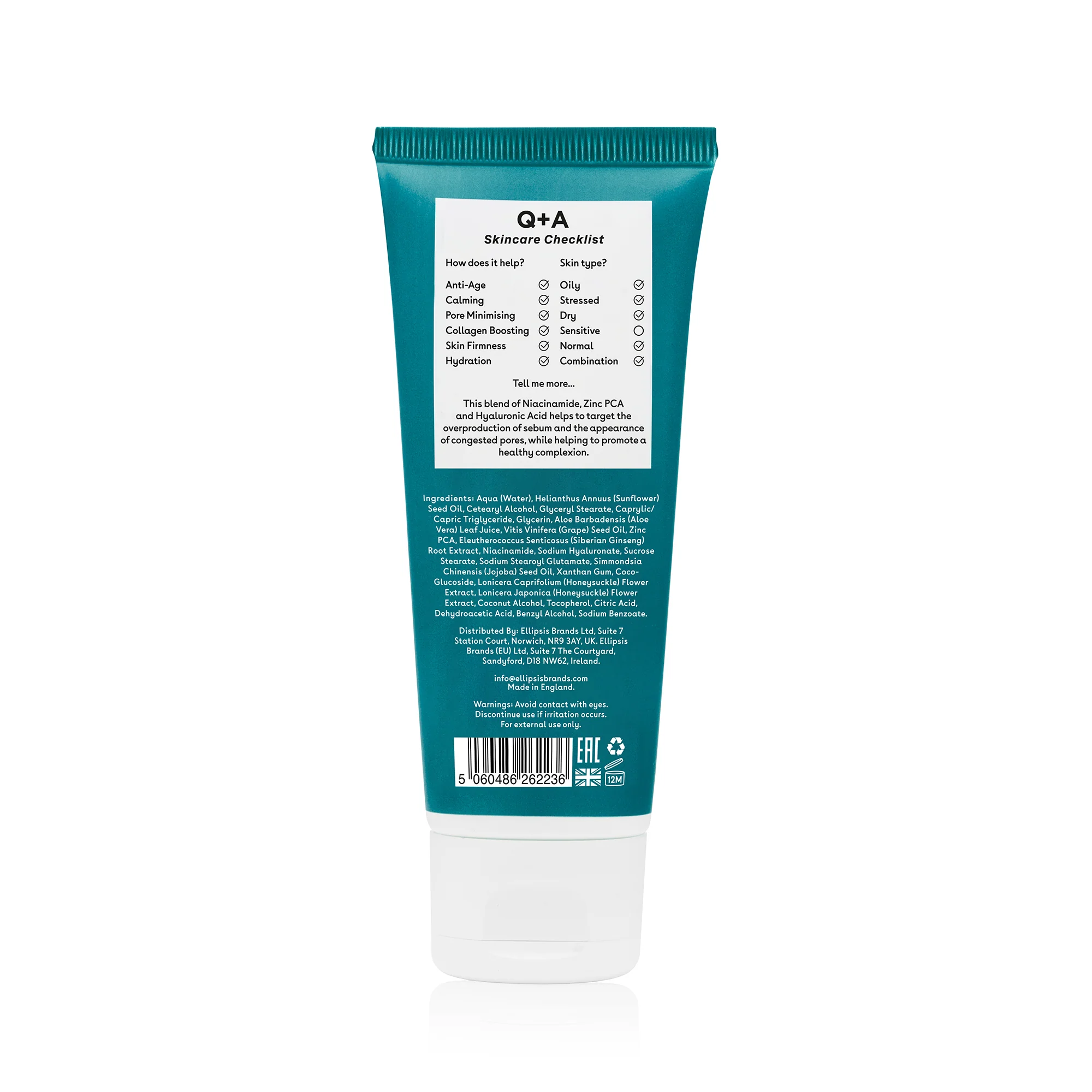 Q+A Zinc PCA Daily Moisturiser (75 ml)
