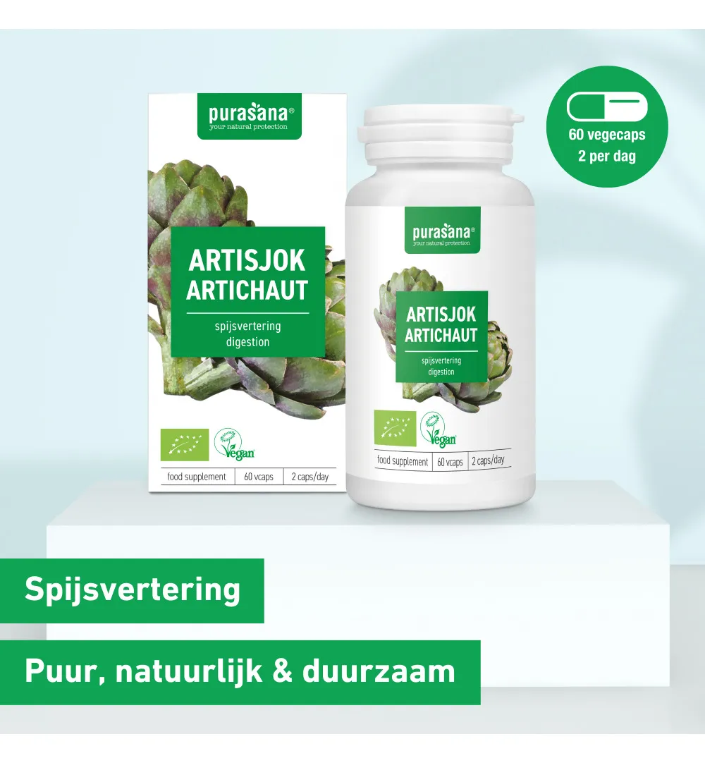 Purasana Artisjok Extract 300 mg (60 vega capsules) - image 6