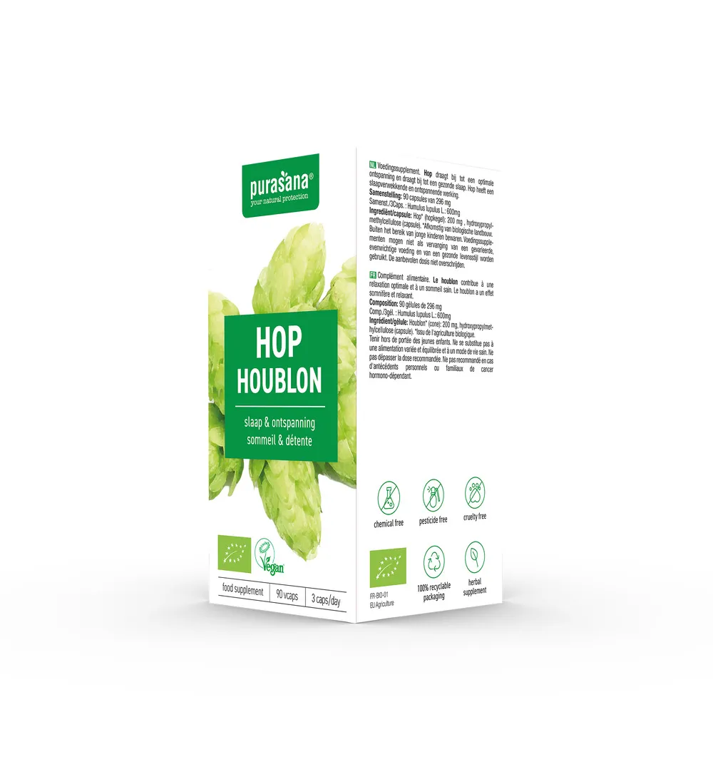 Purasana Hop 200 Mg Bio (90 vega capsules) - image 4