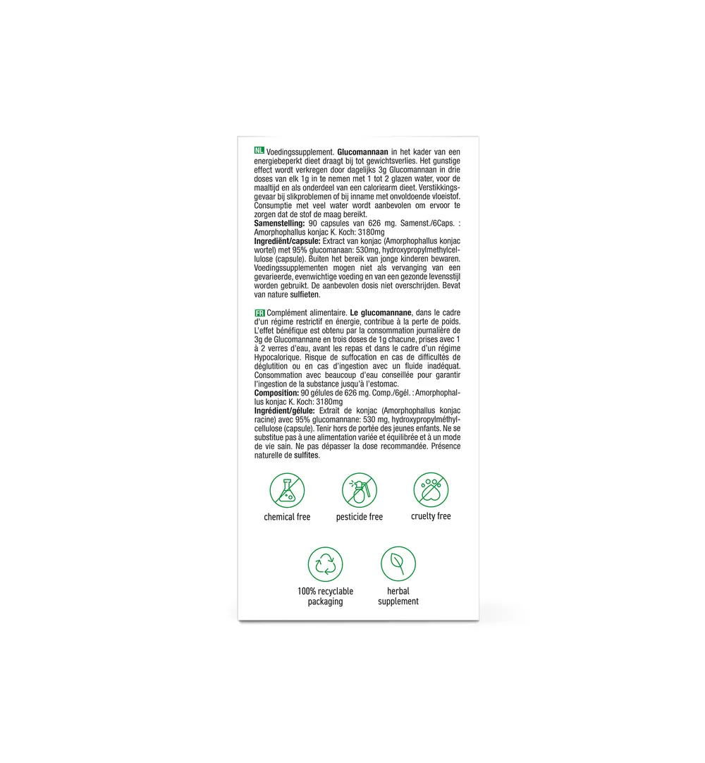 Purasana Konjak Extract 530 Mg (90 vega capsules) - image 2