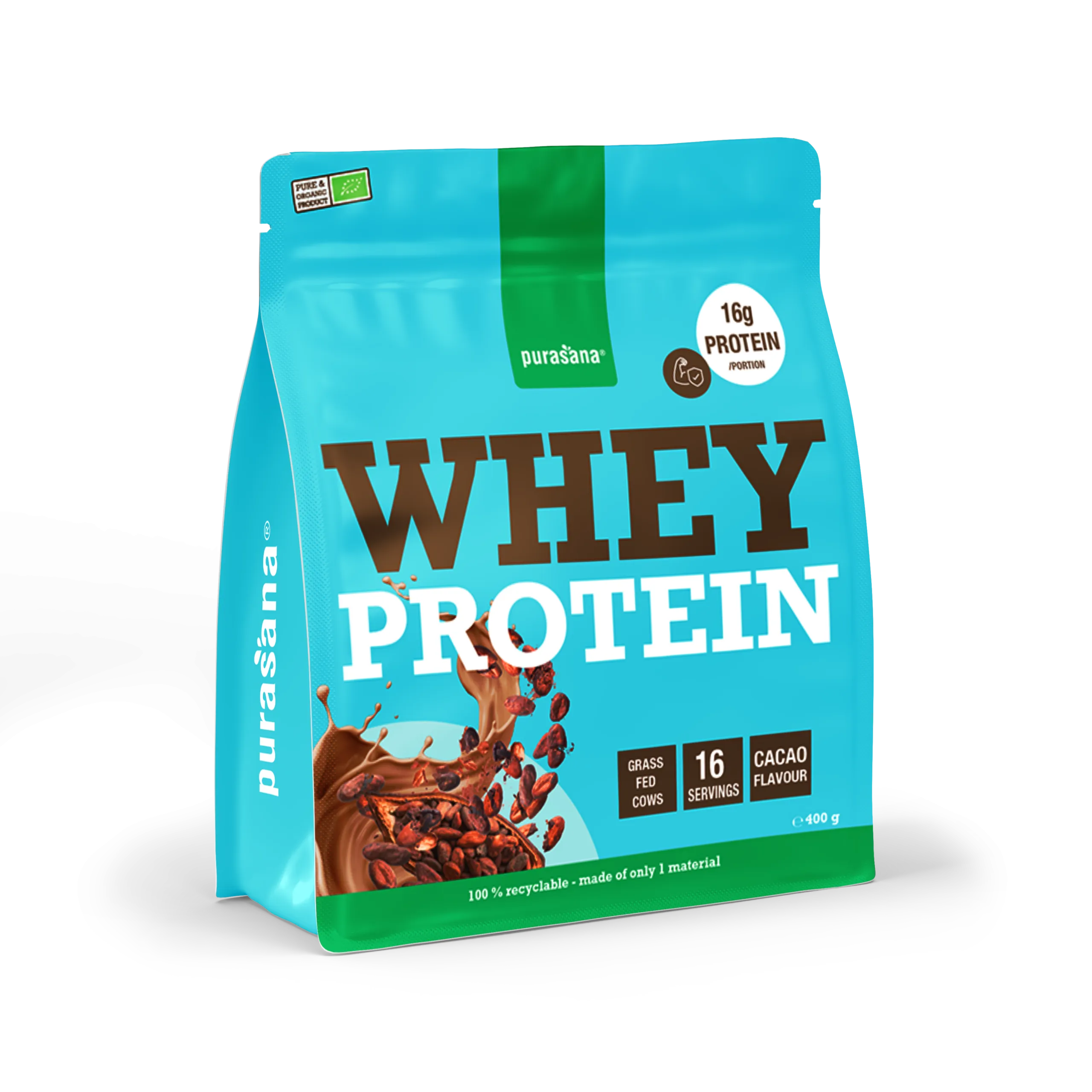 Purasana Whey Proteine Cacao Bio (400 gr) - image 2