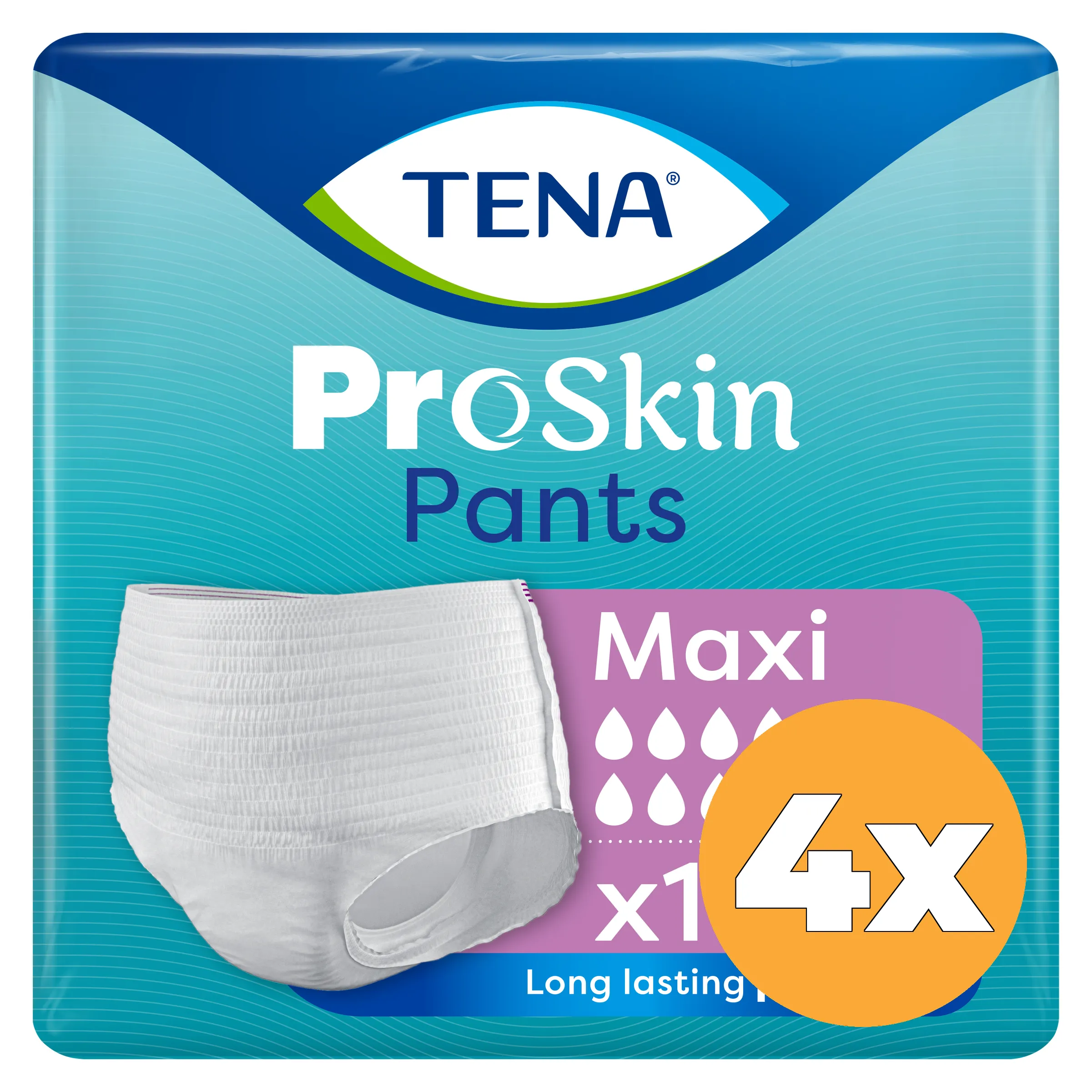 4x Tena Pants maxi proskin XL (10 stuks)