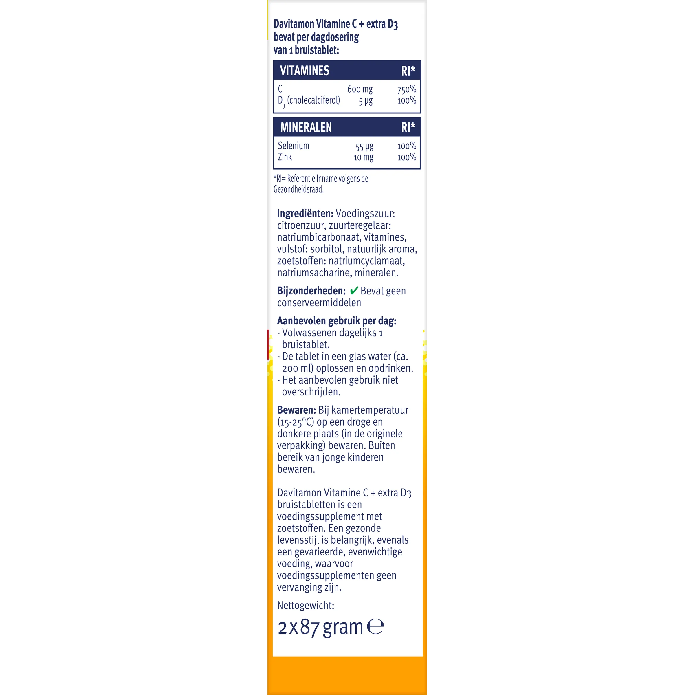 Davitamon Vitamine C + Extra D3 Bruistabletten Citroensmaak (30 tabletten) - image 2