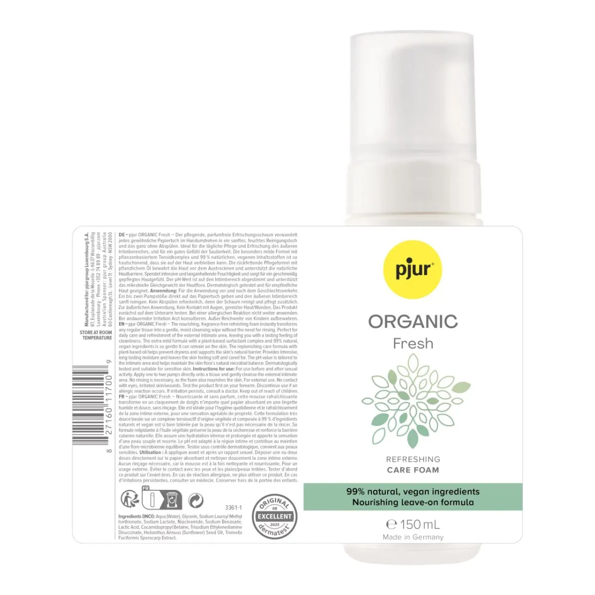 Pjur ORGANIC Fresh Intimate Foam 150ml (150 ml)