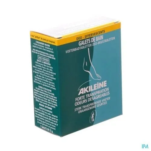 Akileine Bruistabletten Voetbad voor Transpirerende Voeten (84 gr)