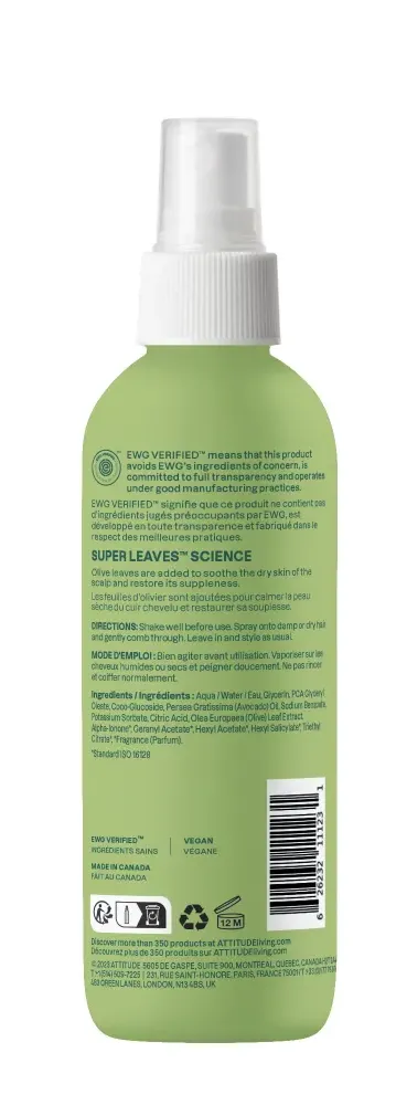 Attitude Anti-klit Haarspray Avocado Oil & Olive Leaves (240 ml)