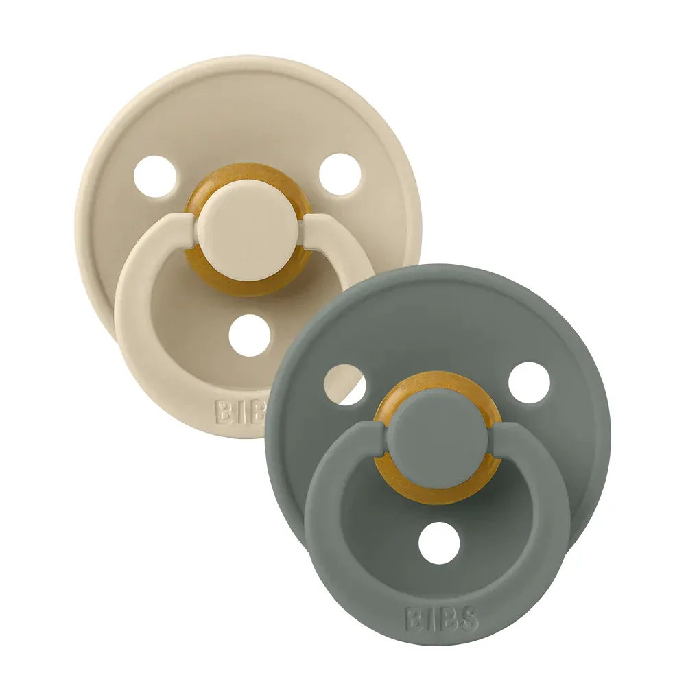Bibs Fopspeen 6-18 Maanden Vanilla/pine (2 stuks)