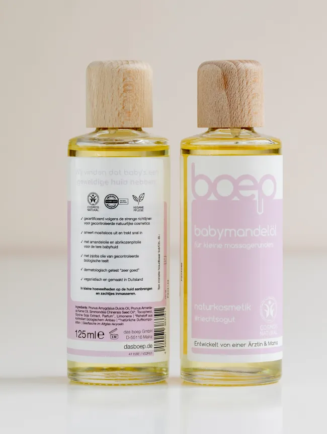 Boep Baby Massageolie Amandel- & Abrikozenpitolie (125 ml)