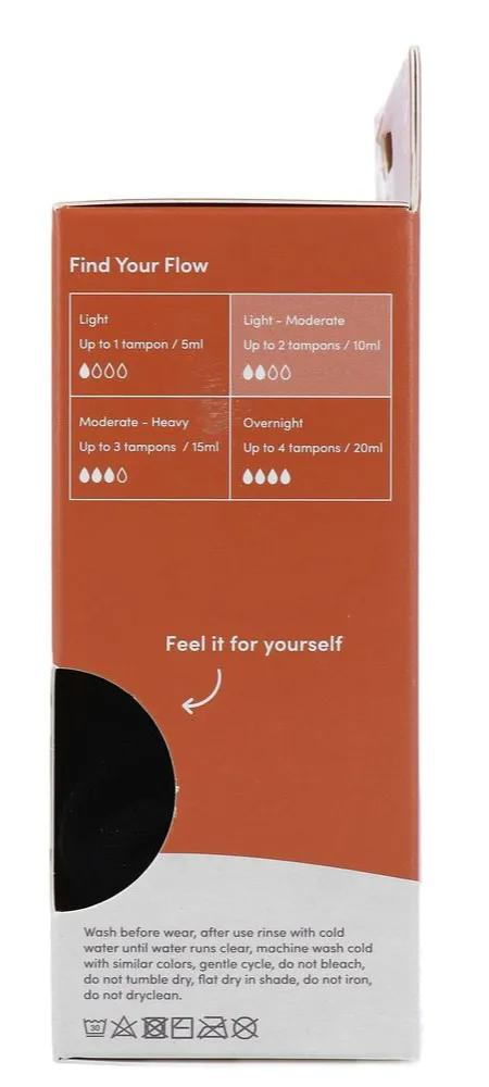 Boody Menstruatieondergoed Bikinislip Zwart Licht / Normaal Maat XL (1 stuk) - image 8