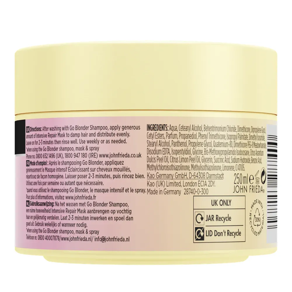 John Frieda Sheer Go Blonder Intensive Repair Mask (250 ml)