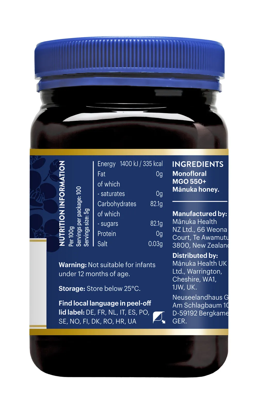 Manuka Health Honing Mgo 550+ (500 gr) - image 2
