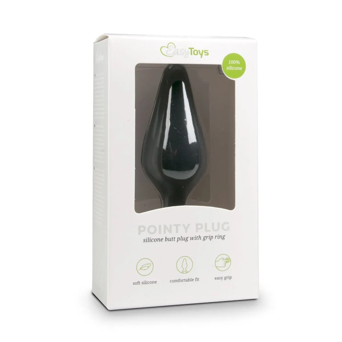Easytoys Anal Collection - Buttplug with Pull Ring Small Zwart (1 stuk)