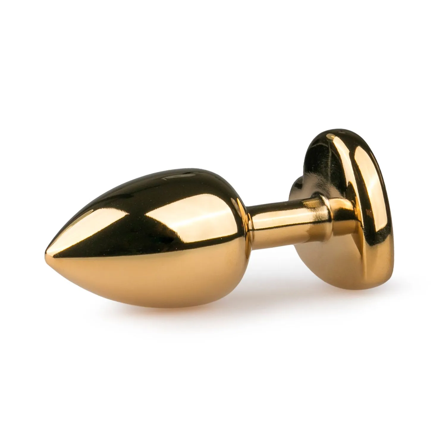 Easytoys Anal Collection - Metal Butt Plug with Pink Heart Stone Small Goud (1 stuk) - image 2