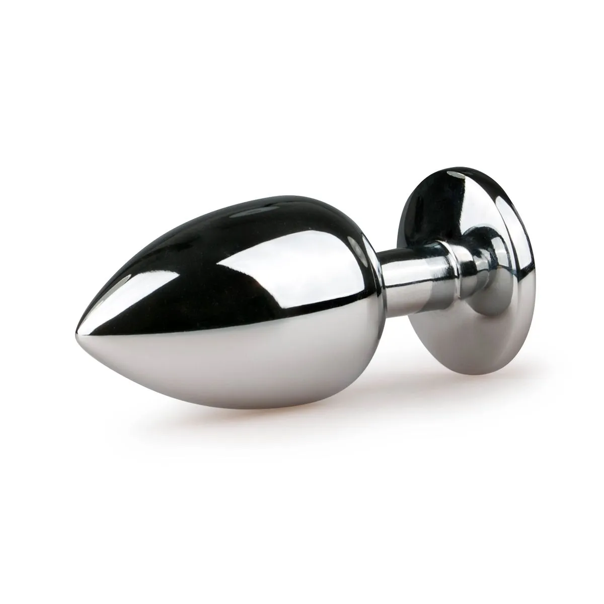 Easytoys Anal Collection - Metal Butt Plug with Pink Stone Large Zilver (1 stuk) - image 2