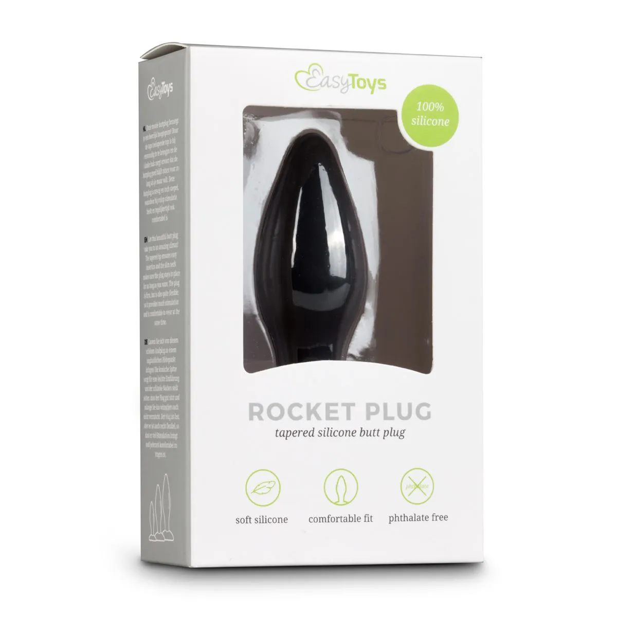 Easytoys Anal Collection - Silicone Buttplug Small Zwart (1 stuk)