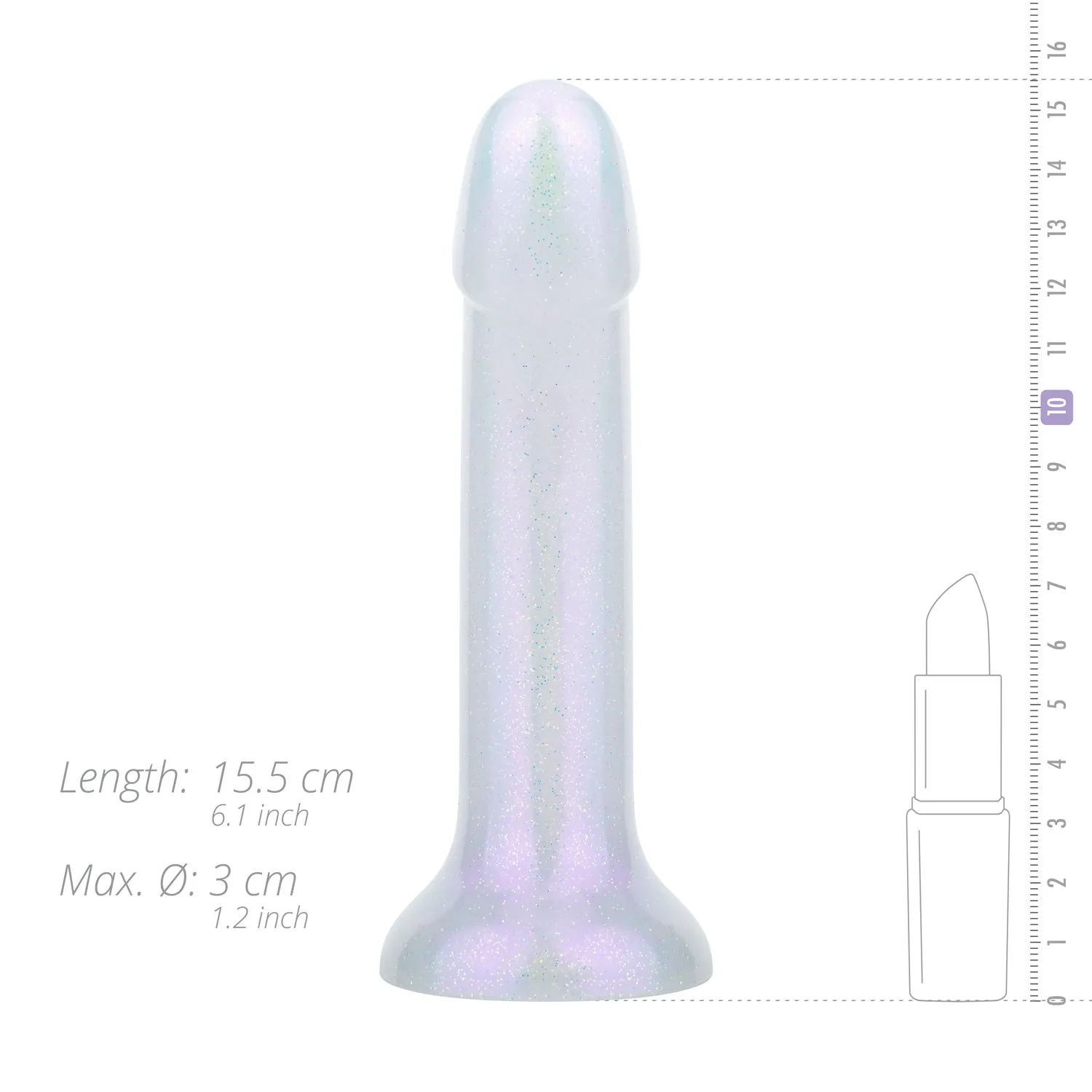 Easytoys Dildo Collection - Mermaid Glitter Dildo 14 cm Wit (1 stuk) - image 8