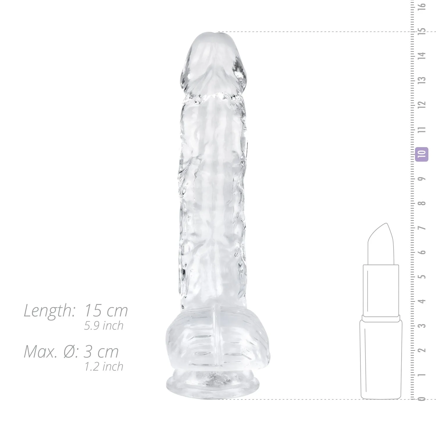 Easytoys Dildo Collection - Jelly Dildo with Balls 13.5 cm Transparant (1 stuk) - image 7