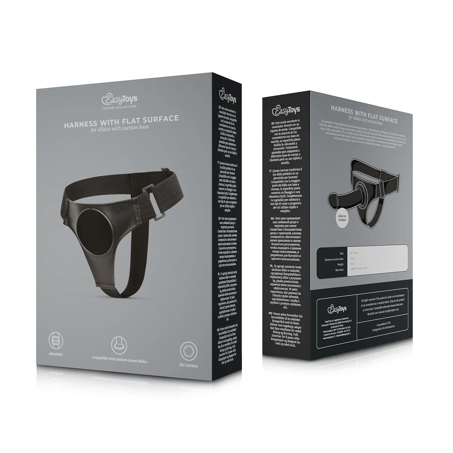 EasyToys Fetish - Harness With Suction Base Zwart (1 stuk) - image 6