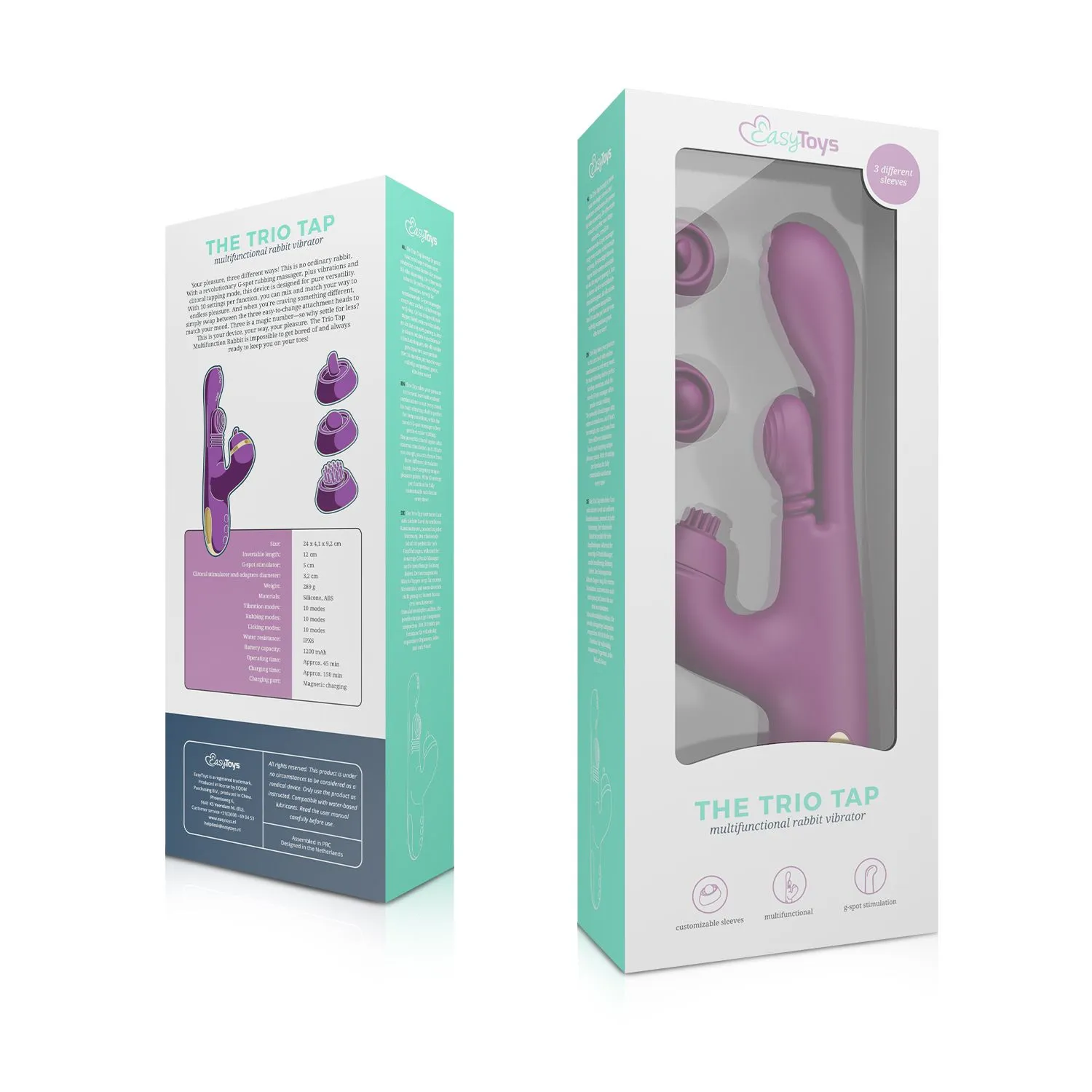 Easytoys Vibe - Rabbit Multi Function Paars (1 stuk) - image 7