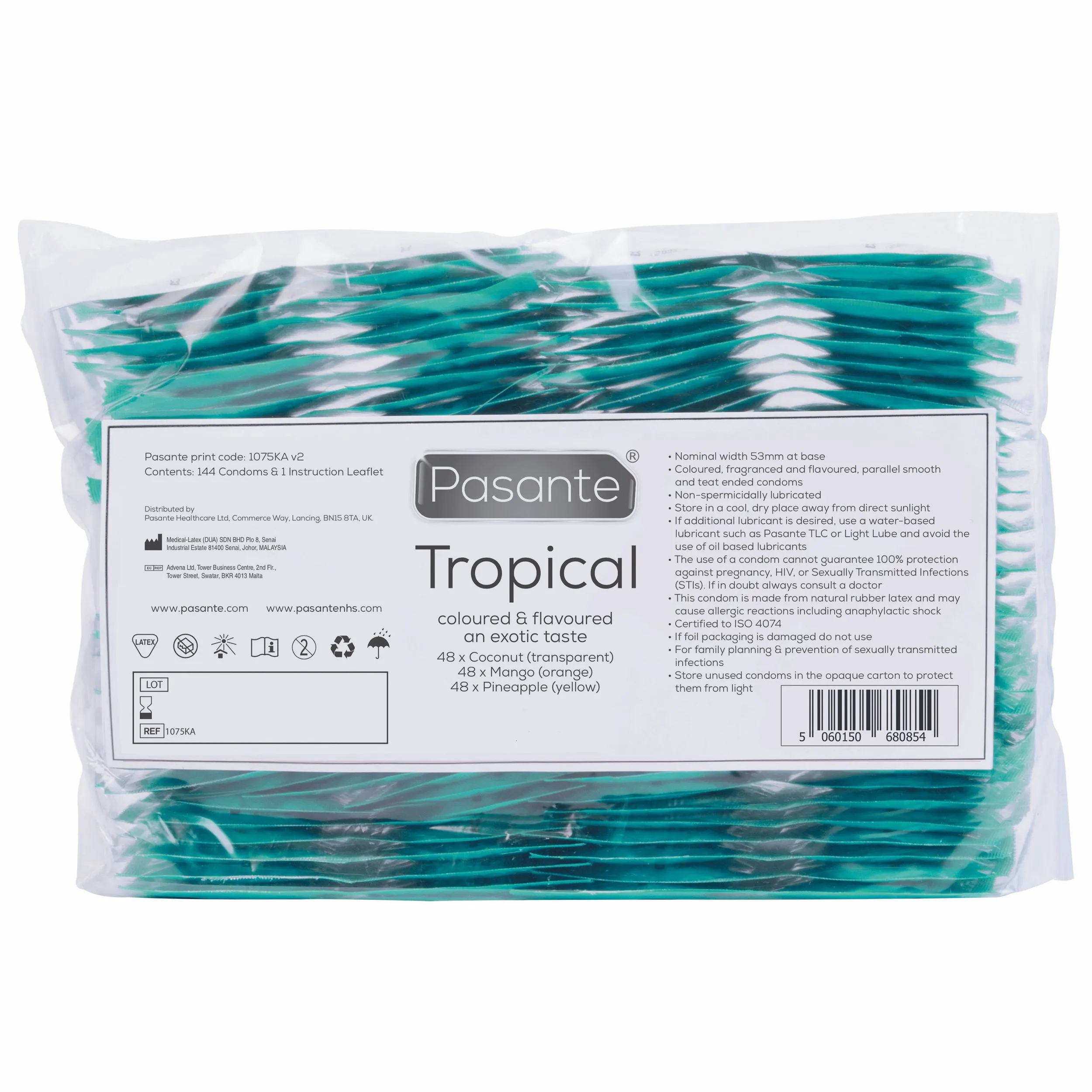 Pasante - Tropical Condoms Transparant (144 stuks)