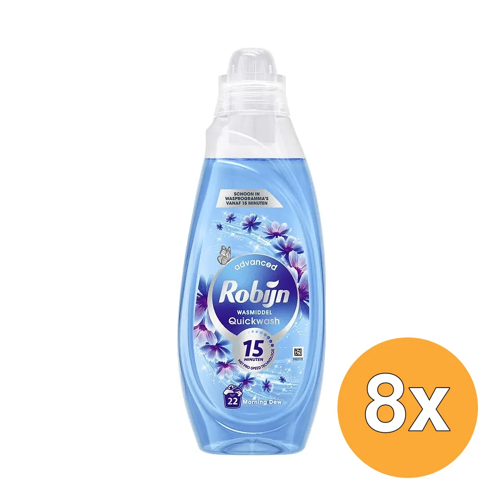 8x Robijn Advanced Quickwash Morning Dew (837 ml)