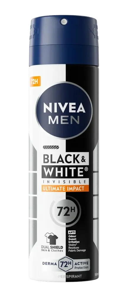 Nivea Men Black & White Ultimate Impact Anti-perspirant Spray (150 ml)
