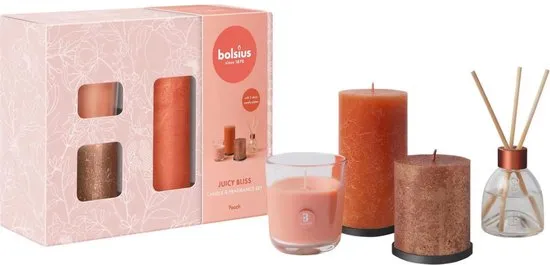 Bolsius - Giftset - Medium - Juicy Bliss - Peach (1 stuk)