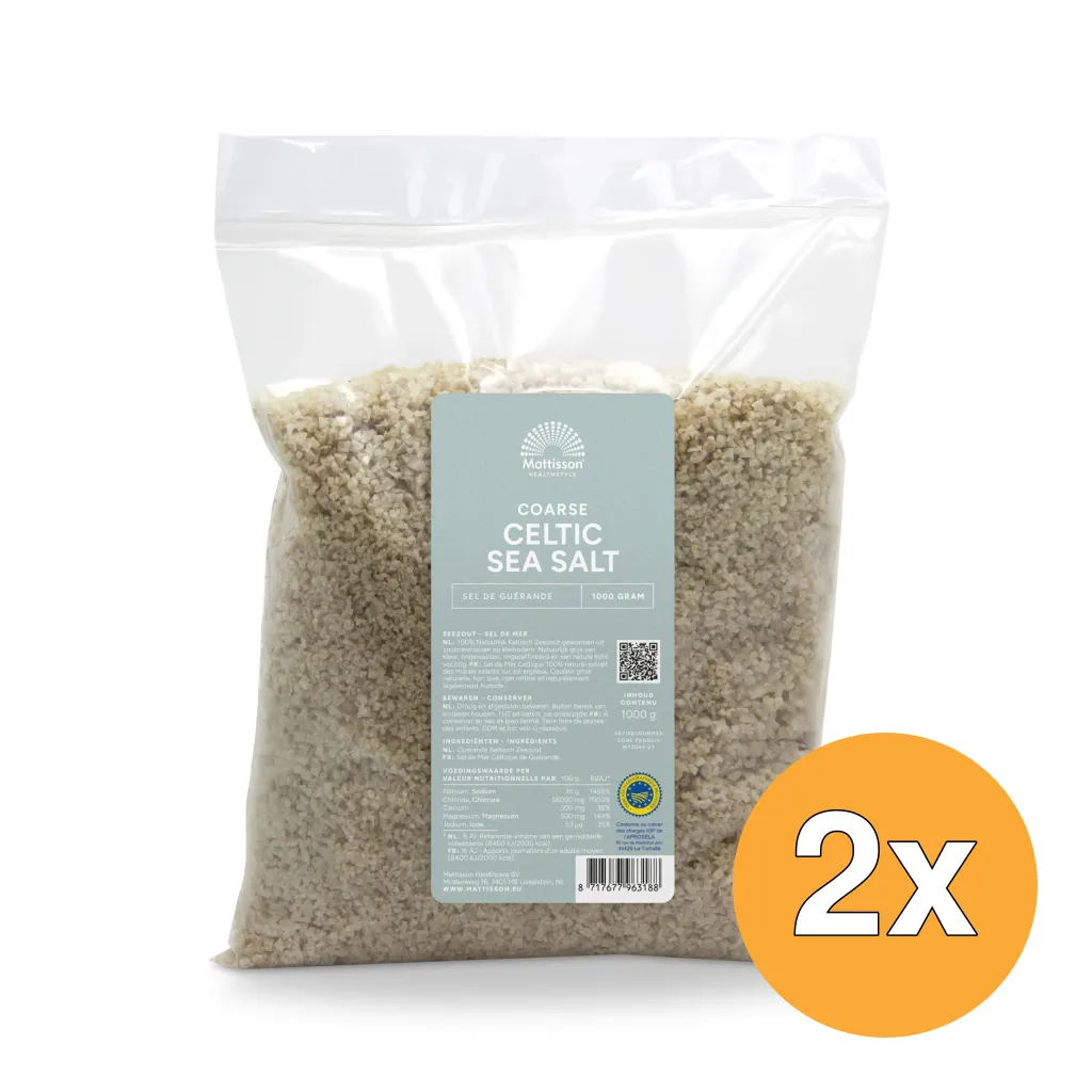 2x Mattisson Keltisch Zeezout Celtic Sea Saltgrof (1000 gr)