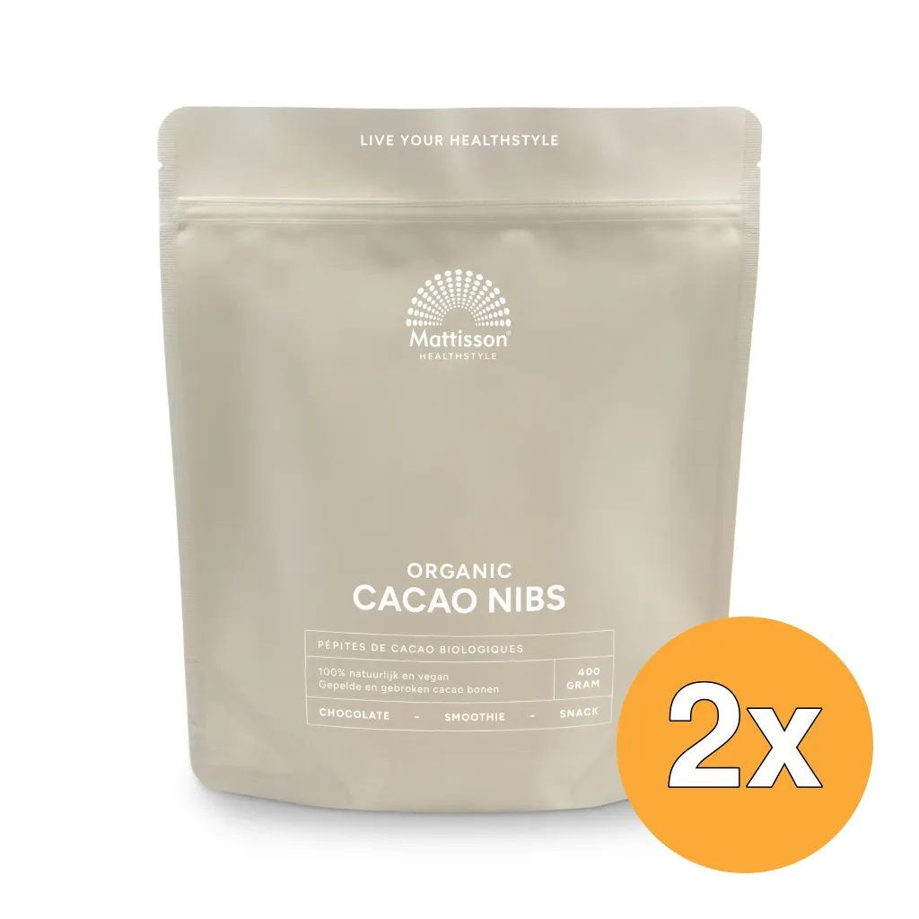2x Mattisson Cacao Nibs Raw Bio (400 gr)