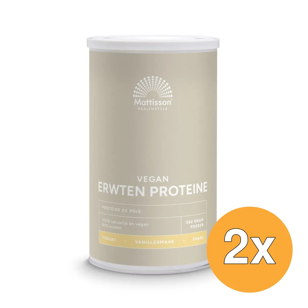2x Mattisson Absolute Erwten Proteine Vanille Vegan (350 gr)