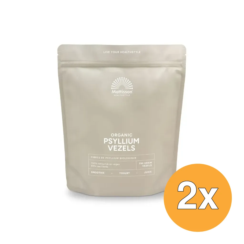 2x Mattisson Organic Psylliumvezels (750 gr)