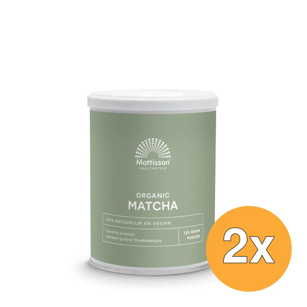 2x Mattisson Matcha Powder Poedergreen Tea Bio (125 gr)
